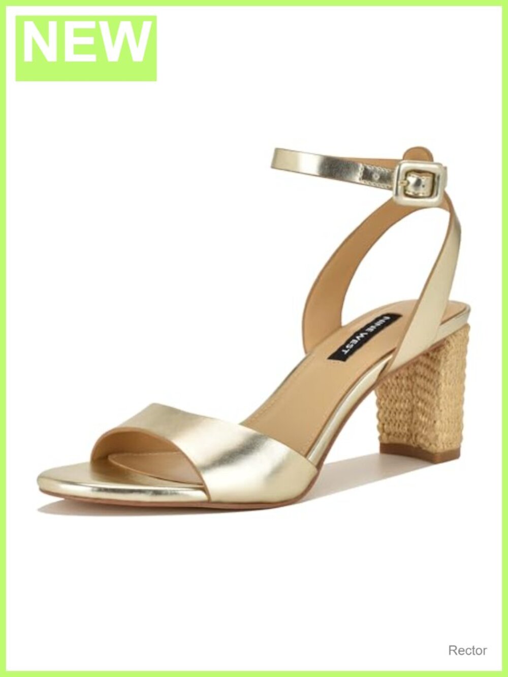 Nine West Pheba Heeled Sandals Women's Faux Leather Block Heel